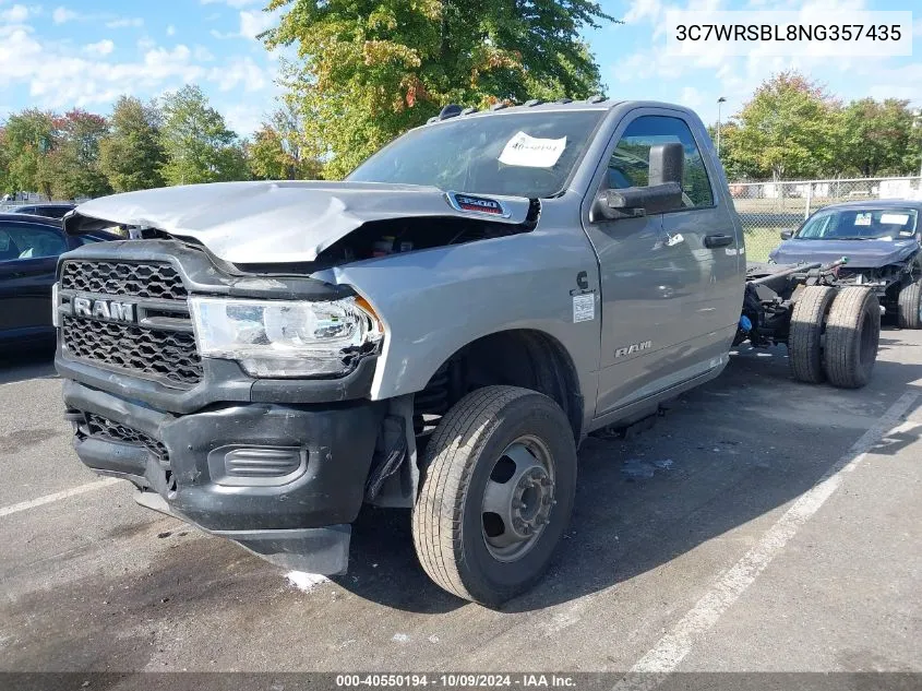 2022 Ram 3500 Chassis Tradesman/Slt VIN: 3C7WRSBL8NG357435 Lot: 40550194