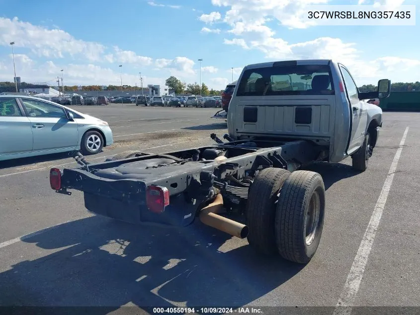 2022 Ram 3500 Chassis Tradesman/Slt VIN: 3C7WRSBL8NG357435 Lot: 40550194