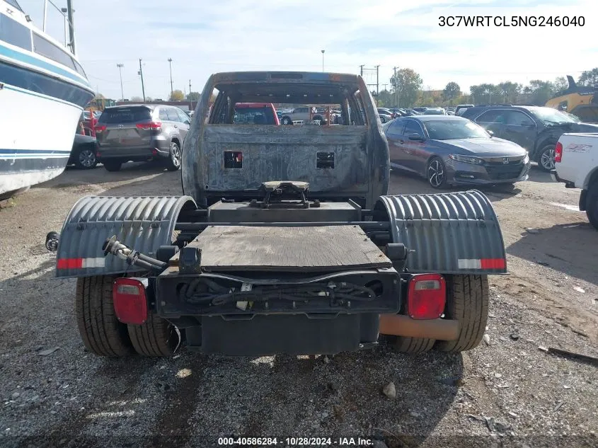 2022 Ram 3500 Chassis Tradesman/Slt/Laramie/Limited VIN: 3C7WRTCL5NG246040 Lot: 40586284