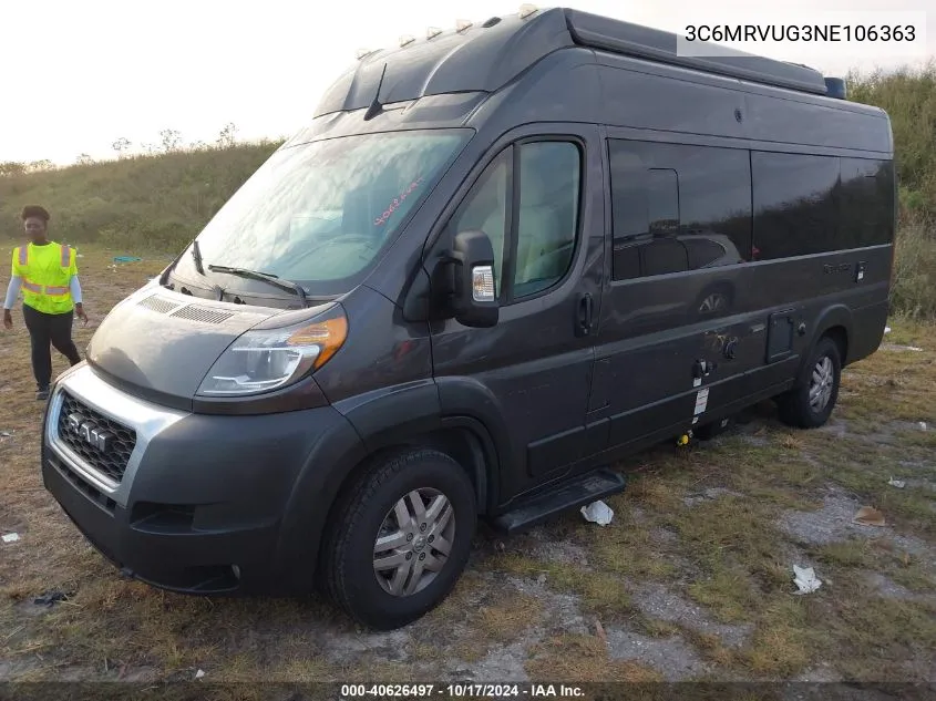 2022 Ram Promaster 3500 Window Van High Roof 159 Wb Ext VIN: 3C6MRVUG3NE106363 Lot: 40626497