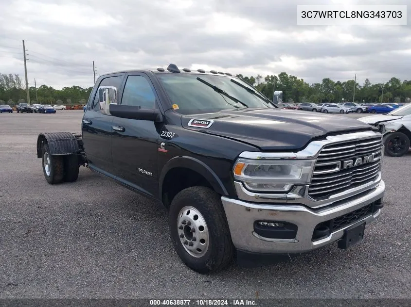 2022 Ram 3500 Chassis Tradesman/Slt/Laramie/Limited VIN: 3C7WRTCL8NG343703 Lot: 40638877