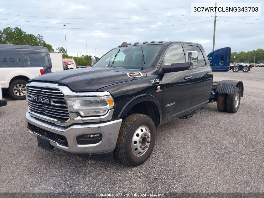 2022 Ram 3500 Chassis Tradesman/Slt/Laramie/Limited VIN: 3C7WRTCL8NG343703 Lot: 40638877