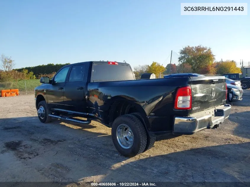 2022 Ram 3500 Big Horn 4X4 8' Box VIN: 3C63RRHL6NG291443 Lot: 40655606