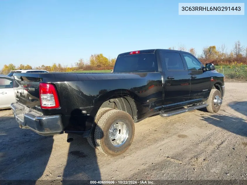 2022 Ram 3500 Big Horn 4X4 8' Box VIN: 3C63RRHL6NG291443 Lot: 40655606