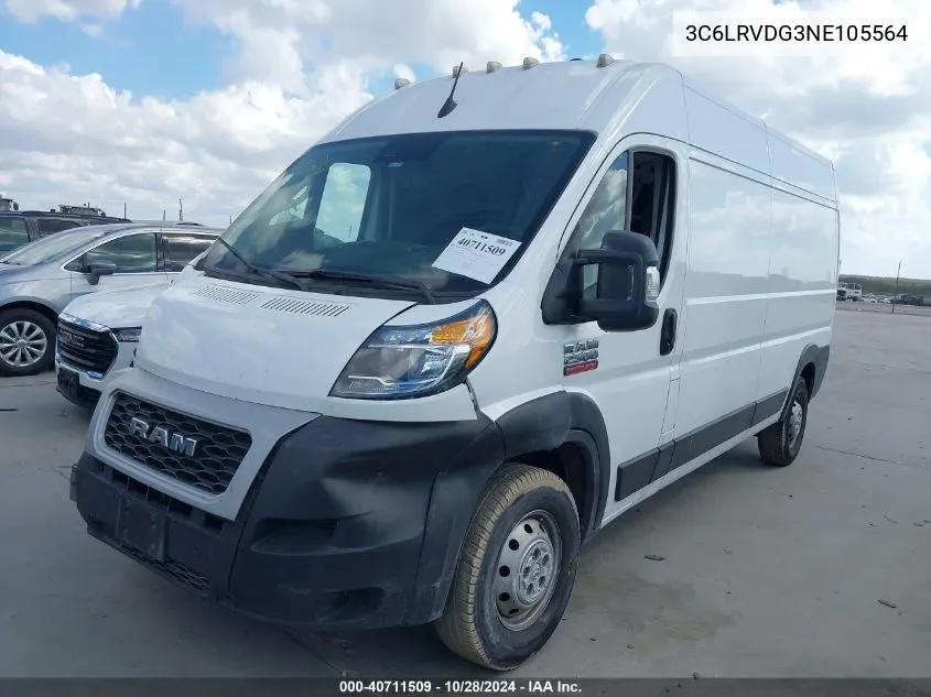 2022 Ram Promaster 2500 High Roof 159 Wb VIN: 3C6LRVDG3NE105564 Lot: 40711509