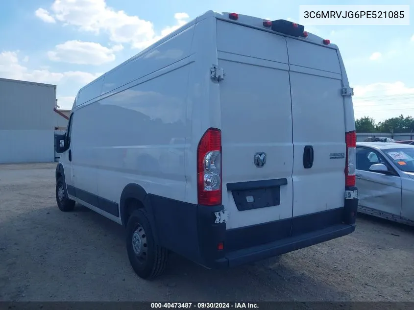 2023 Ram Promaster 3500 Cargo Van High Roof 159 Wb Ext VIN: 3C6MRVJG6PE521085 Lot: 40473487