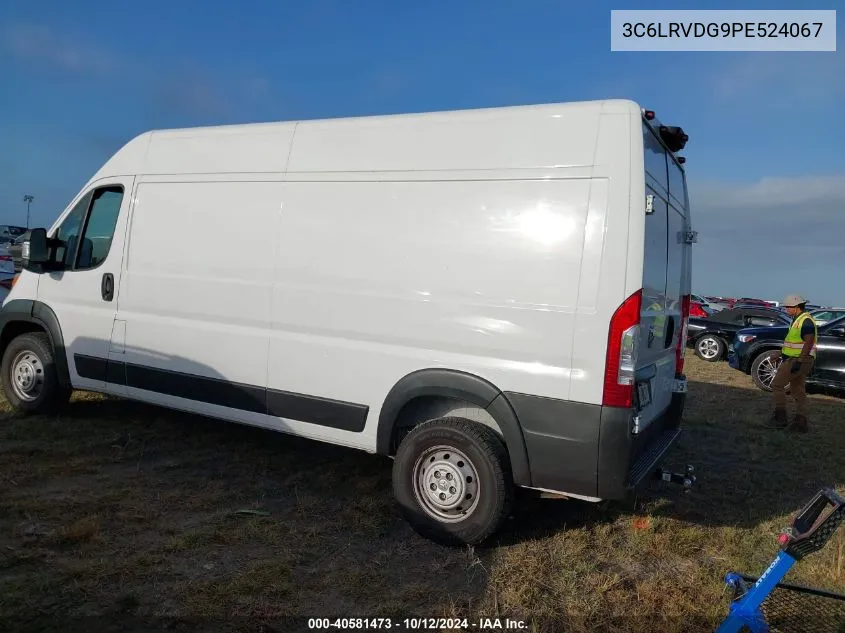 2023 Ram Promaster 2500 High Roof 159 Wb VIN: 3C6LRVDG9PE524067 Lot: 40581473