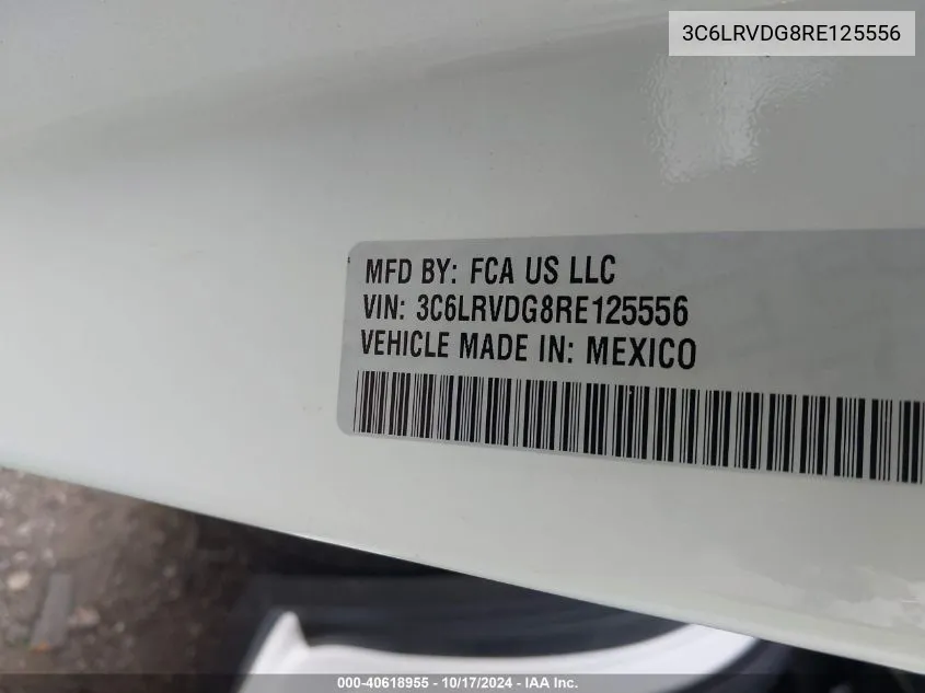 2024 Ram Promaster 2500 Slt High Roof 159 Wb VIN: 3C6LRVDG8RE125556 Lot: 40618955