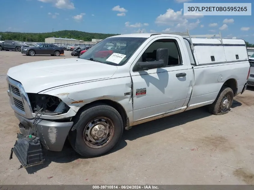 2011 Ram Ram 2500 St VIN: 3D7LP2ET0BG595265 Lot: 39710514