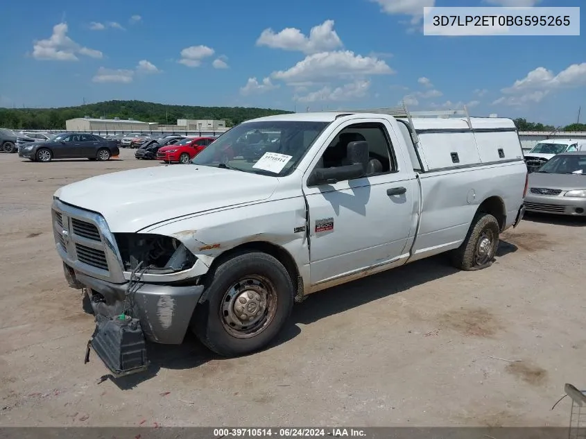 2011 Ram Ram 2500 St VIN: 3D7LP2ET0BG595265 Lot: 39710514