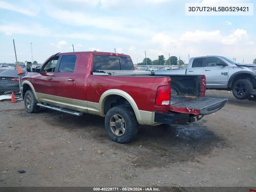 2011 Ram Ram 2500 Laramie VIN: 3D7UT2HL5BG529421 Lot: 40229771