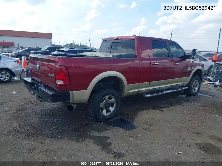 2011 Ram Ram 2500 Laramie VIN: 3D7UT2HL5BG529421 Lot: 40229771