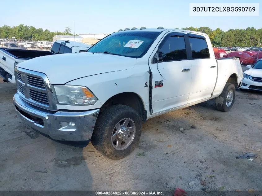 2011 Ram Ram 2500 Slt VIN: 3D7UT2CLXBG590769 Lot: 40234822