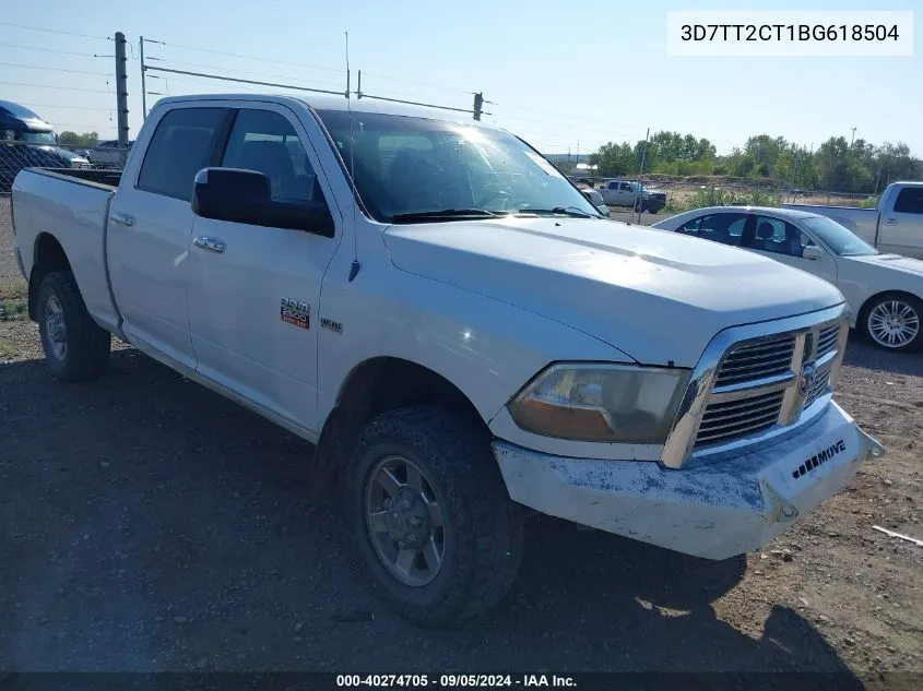 2011 Ram Ram 2500 VIN: 3D7TT2CT1BG618504 Lot: 40274705