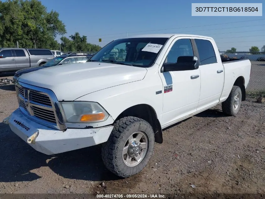 2011 Ram Ram 2500 VIN: 3D7TT2CT1BG618504 Lot: 40274705