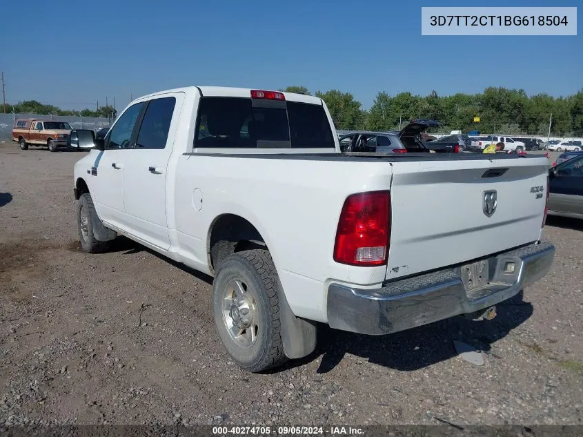 2011 Ram Ram 2500 VIN: 3D7TT2CT1BG618504 Lot: 40274705