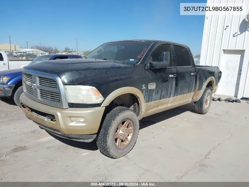 2011 Ram Ram 2500 Laramie Longhorn VIN: 3D7UT2CL9BG567855 Lot: 40430372