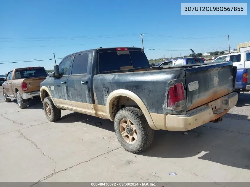 2011 Ram Ram 2500 Laramie Longhorn VIN: 3D7UT2CL9BG567855 Lot: 40430372