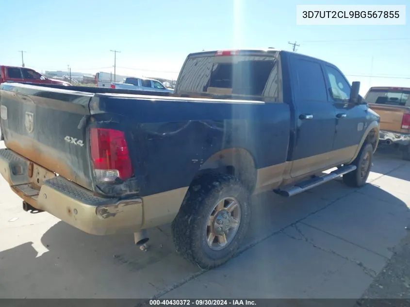 2011 Ram Ram 2500 Laramie Longhorn VIN: 3D7UT2CL9BG567855 Lot: 40430372