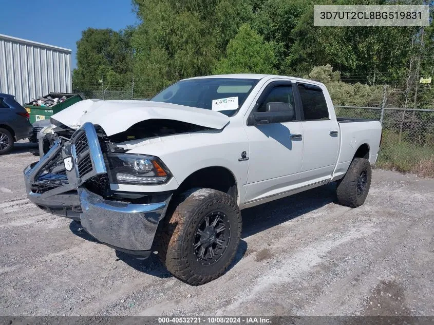 2011 Ram Ram 2500 Slt VIN: 3D7UT2CL8BG519831 Lot: 40532721