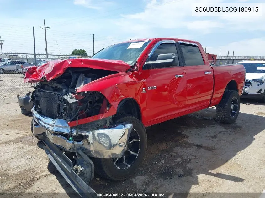 2012 Ram 2500 Slt VIN: 3C6UD5DL5CG180915 Lot: 39494932