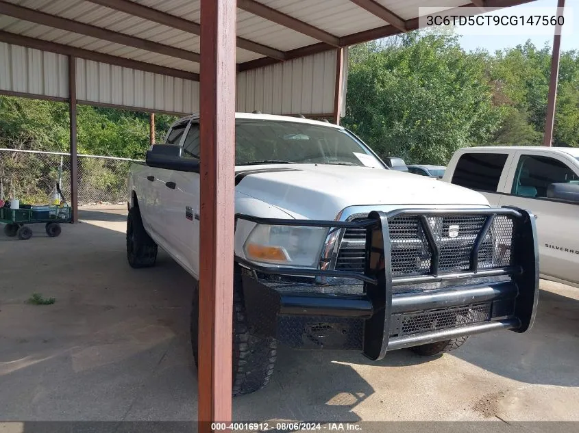 2012 Ram 2500 St VIN: 3C6TD5CT9CG147560 Lot: 40016912