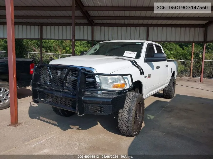 2012 Ram 2500 St VIN: 3C6TD5CT9CG147560 Lot: 40016912