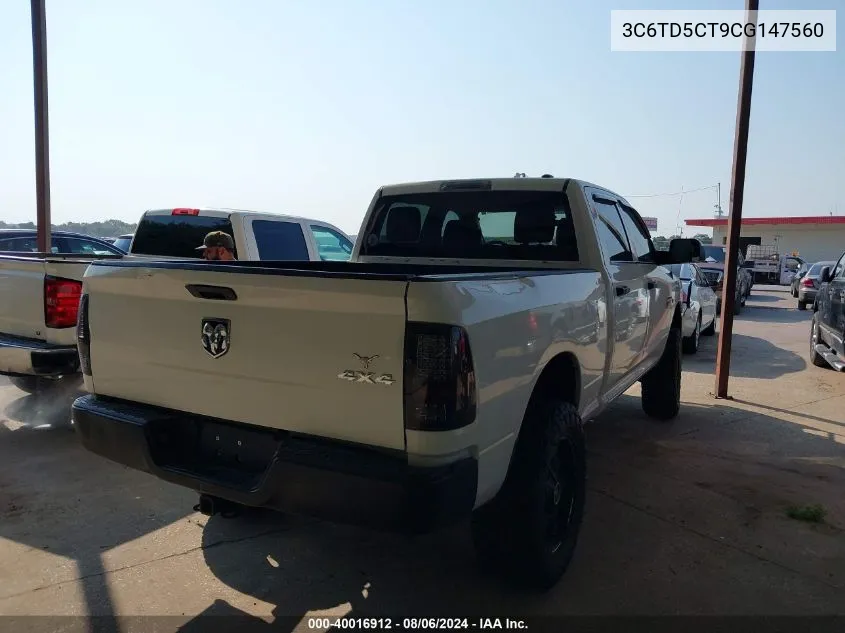 2012 Ram 2500 St VIN: 3C6TD5CT9CG147560 Lot: 40016912