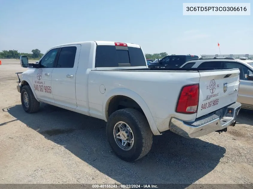 2012 Ram 2500 Laramie Longhorn/Limited Edition VIN: 3C6TD5PT3CG306616 Lot: 40155243