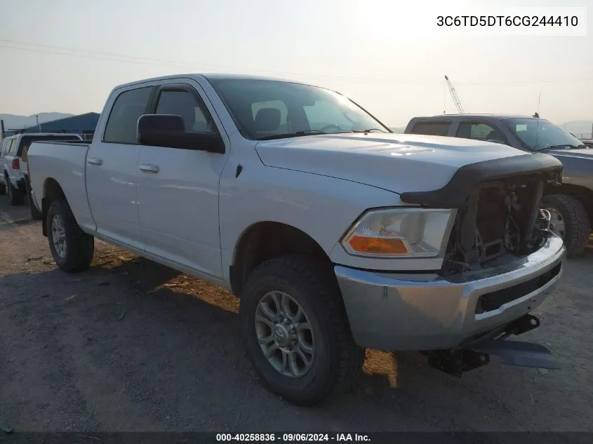 2012 Ram 2500 Slt VIN: 3C6TD5DT6CG244410 Lot: 40258836