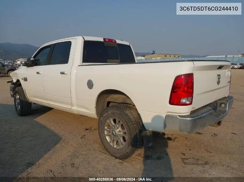 2012 Ram 2500 Slt VIN: 3C6TD5DT6CG244410 Lot: 40258836