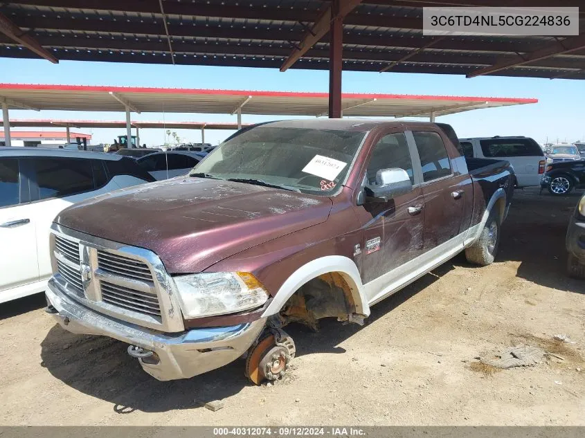 2012 Ram 2500 Laramie VIN: 3C6TD4NL5CG224836 Lot: 40312074