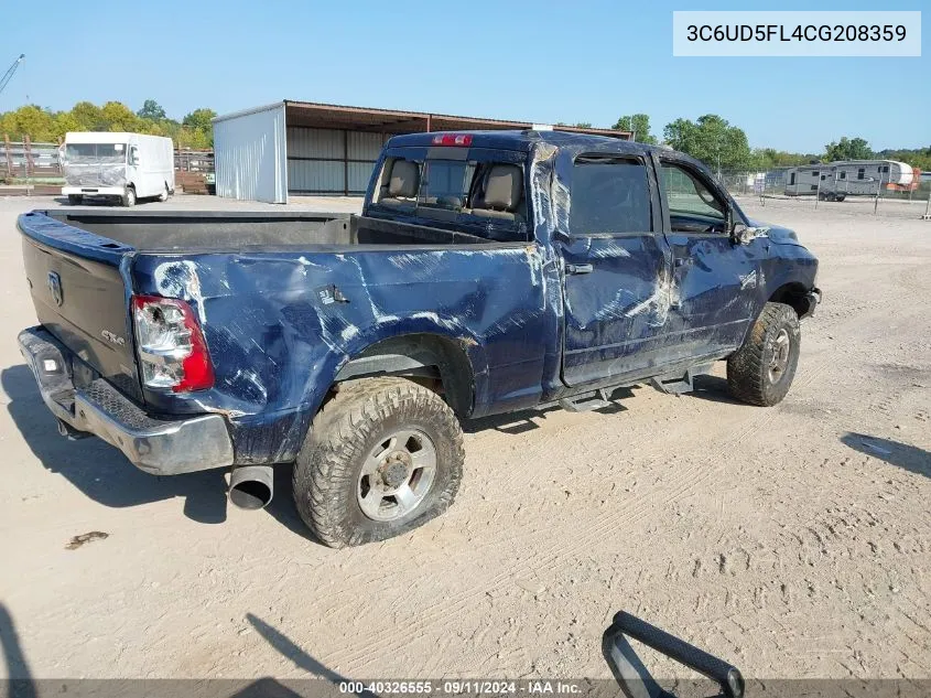 2012 Ram 2500 Laramie VIN: 3C6UD5FL4CG208359 Lot: 40326555