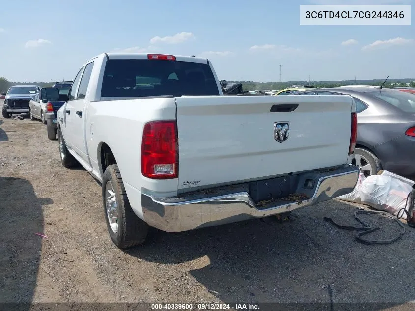 3C6TD4CL7CG244346 2012 Ram 2500 St