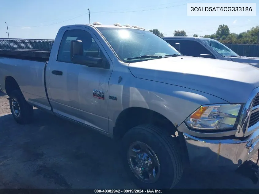 2012 Ram 2500 St VIN: 3C6LD5AT6CG333186 Lot: 40382942