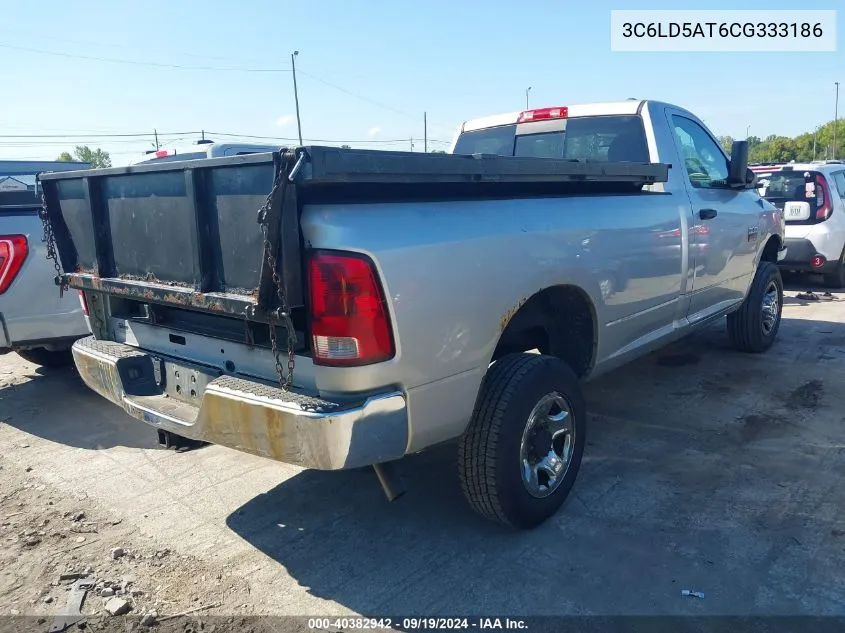 2012 Ram 2500 St VIN: 3C6LD5AT6CG333186 Lot: 40382942