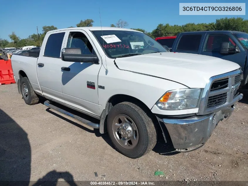 2012 Ram 2500 St VIN: 3C6TD4CT9CG326806 Lot: 40384572