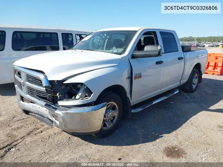 2012 Ram 2500 St VIN: 3C6TD4CT9CG326806 Lot: 40384572