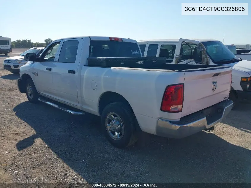 3C6TD4CT9CG326806 2012 Ram 2500 St