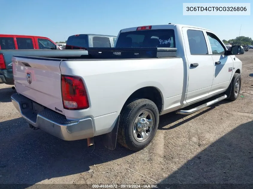 3C6TD4CT9CG326806 2012 Ram 2500 St