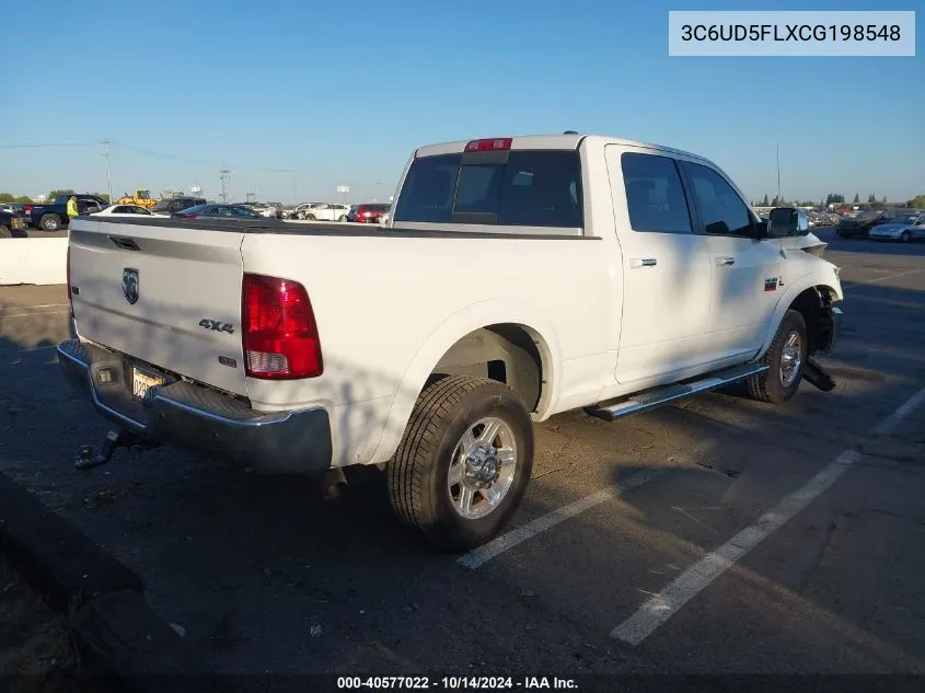 2012 Ram 2500 Laramie VIN: 3C6UD5FLXCG198548 Lot: 40577022