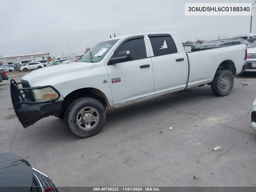 2012 Ram 2500 St VIN: 3C6UD5HL6CG188340 Lot: 40758223