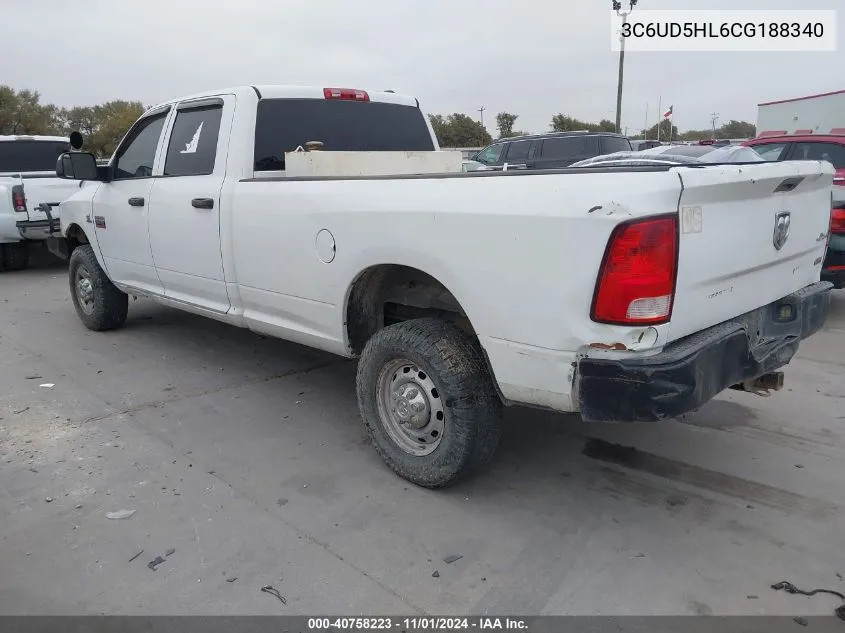 2012 Ram 2500 St VIN: 3C6UD5HL6CG188340 Lot: 40758223