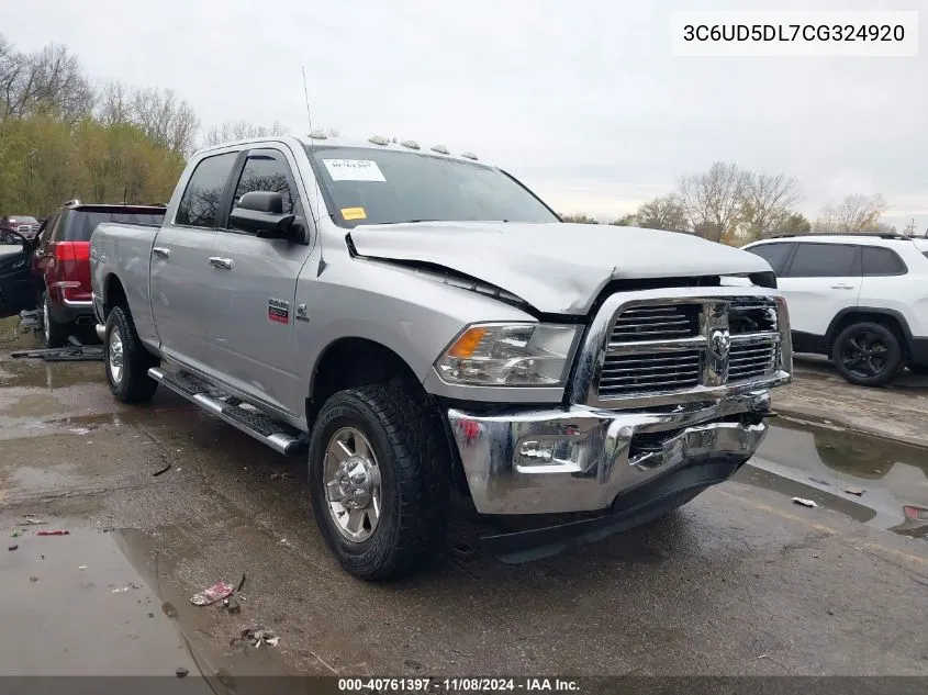 2012 Ram 2500 Slt VIN: 3C6UD5DL7CG324920 Lot: 40761397