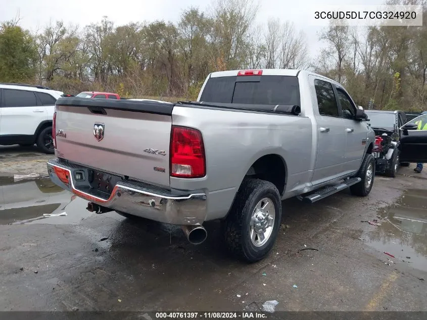 2012 Ram 2500 Slt VIN: 3C6UD5DL7CG324920 Lot: 40761397