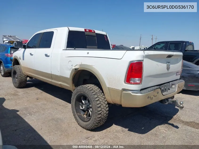 2013 Ram 2500 Laramie Longhorn VIN: 3C6UR5PL0DG536170 Lot: 40080408