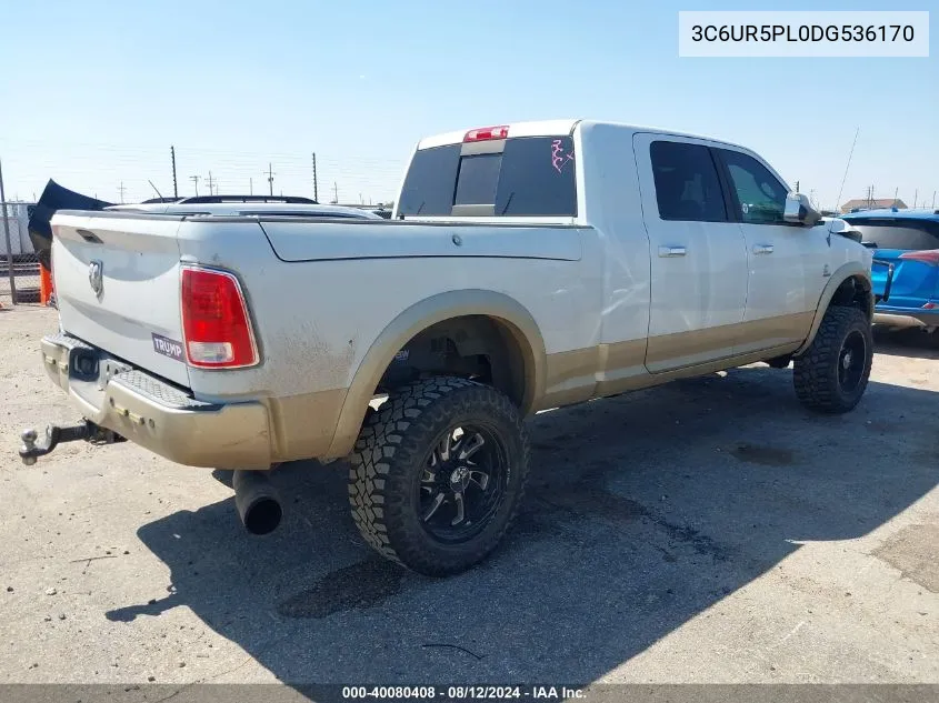 2013 Ram 2500 Laramie Longhorn VIN: 3C6UR5PL0DG536170 Lot: 40080408