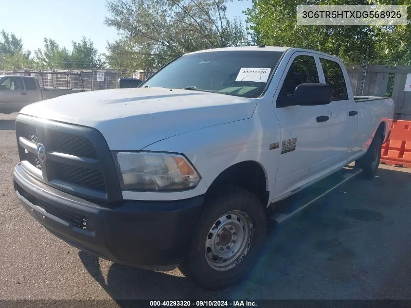 2013 Ram 2500 Tradesman VIN: 3C6TR5HTXDG568926 Lot: 40293320