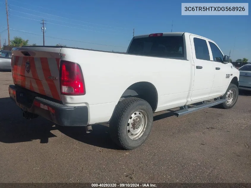 2013 Ram 2500 Tradesman VIN: 3C6TR5HTXDG568926 Lot: 40293320