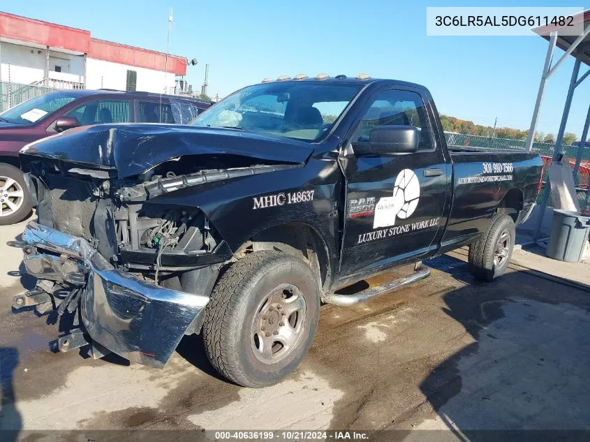 2013 Ram 2500 Tradesman VIN: 3C6LR5AL5DG611482 Lot: 40636199